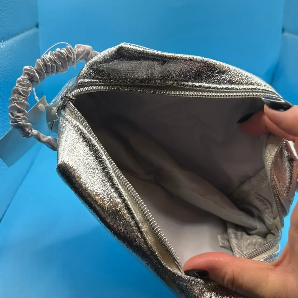 FREE WITH ANY PURCHASE - Ulta Silver Cosmetic Makeup Bag